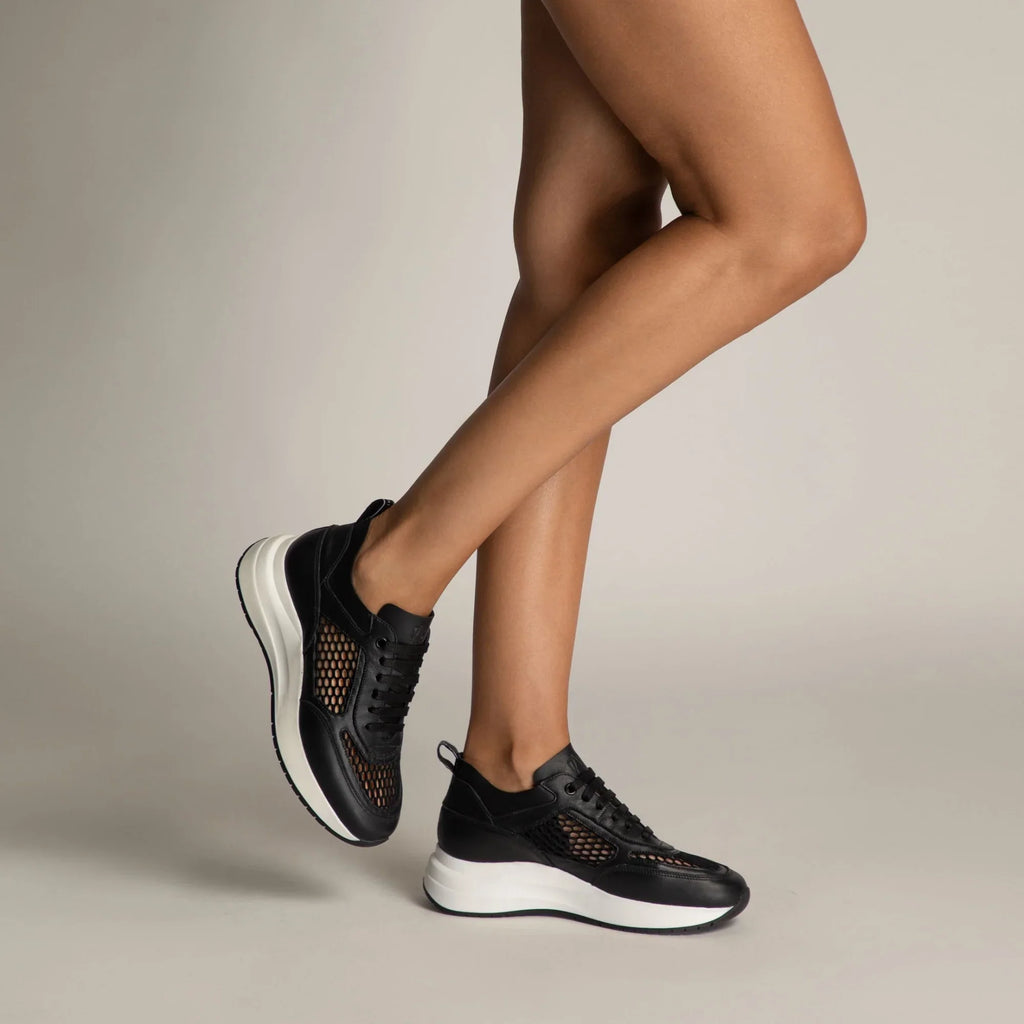 Pantofi Sport Dama 8132 Vitello+Rete Negru