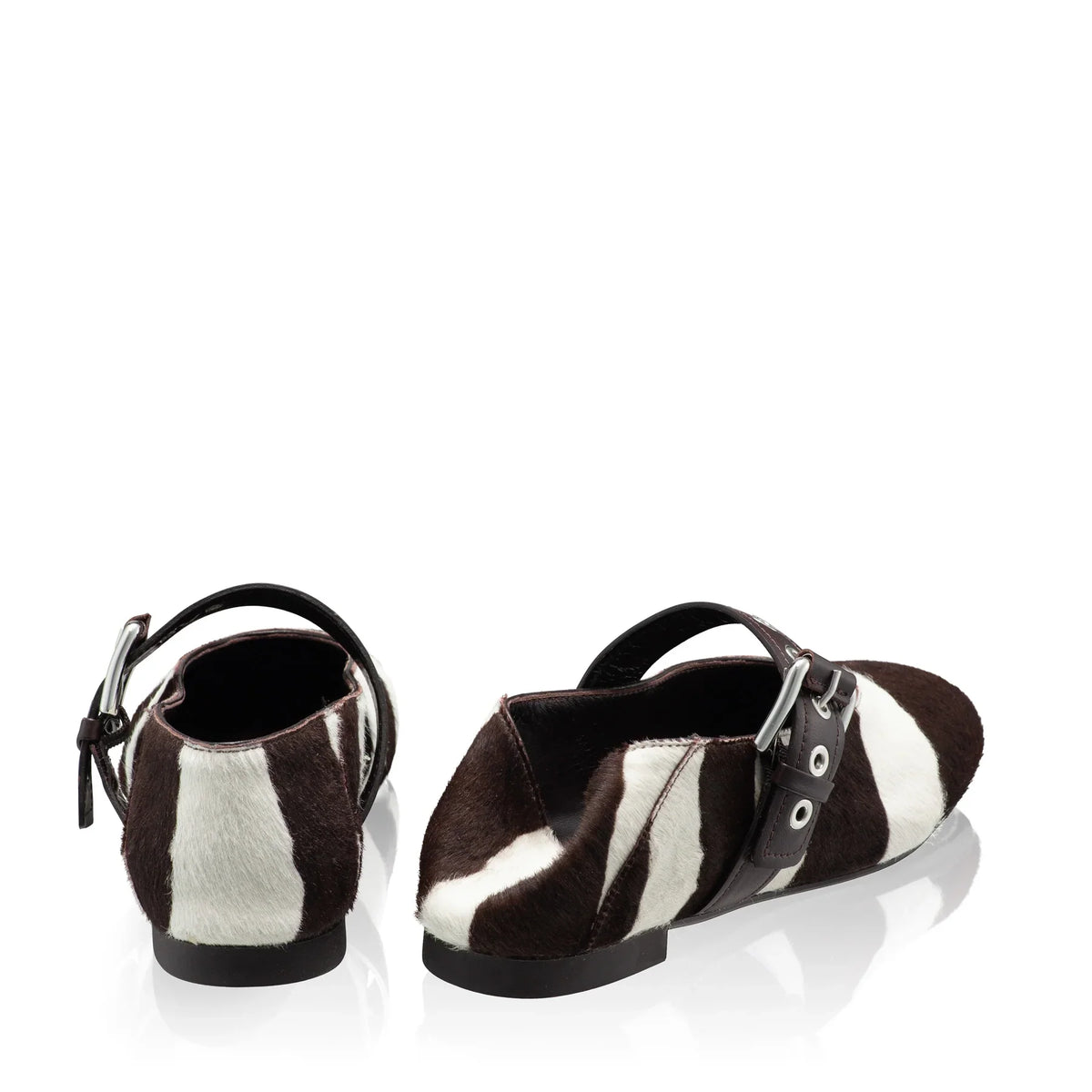 Balerini Dama 8173 Cavallino Zebra Alb+Maro
