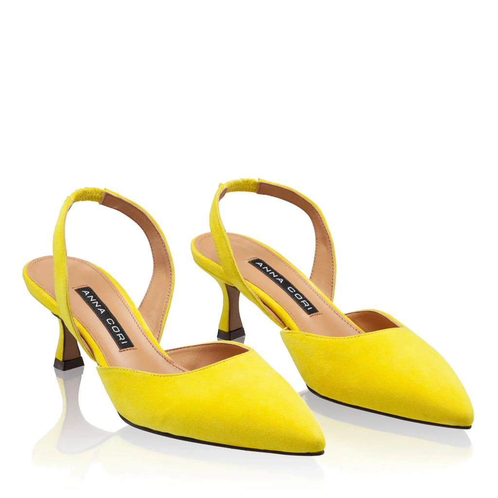Pantofi Decupati Dama 8054 Camoscio Galben